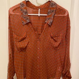 Free People burnt orange top